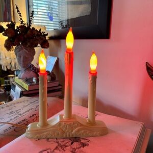 Vintage Christmas Three Light "Candolier" - Great Condition